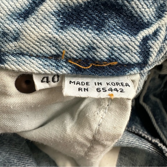 VINTAGE 80s Hysteric Et Vous painted stonewash jean skirt 40EUR 8US - Picture 6 of 7